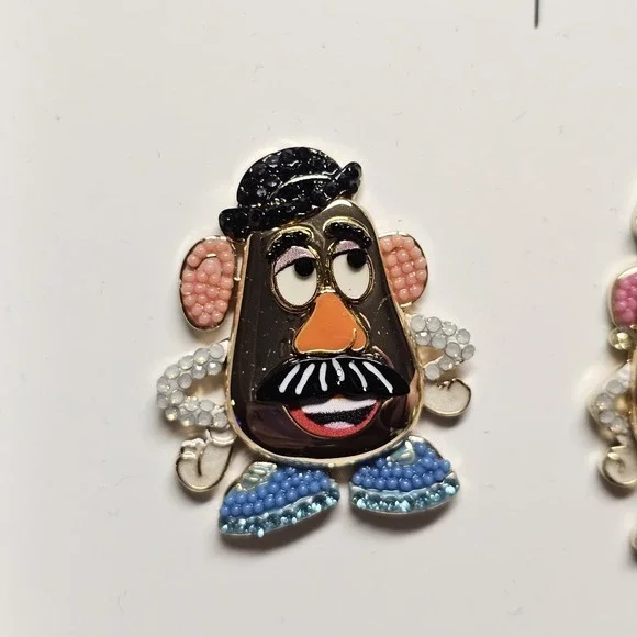 BaubleBar Pixar Mr Mrs Potato Head Stud Earrings Disney Toy Story New - Picture 2 of 9